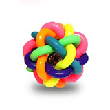 拉维佩特 狗玩具 宠物玩具狗狗磨牙玩具幼犬发声狗狗玩具球泰迪玩具 七彩铃铛球