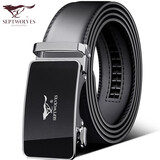 七匹狼皮带男士真皮裤带年轻人休闲真牛皮中青年腰带七夕礼物送男友潮 款式A经典3.5宽【官方直售】