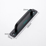 舒斯顿（SOCYTON） 免打孔门把手拉手柜门窗户木门阳台推拉门移门明装拉手铝合金 150mm长度黑色1个价【打孔】