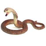 玛奇乐（MECHILE）仿真蛇模型玩具两栖爬行动物青蛙蜥蜴儿童认知科教启蒙动物教具 眼镜蛇