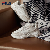 FILA 斐乐山丘鞋厚底鞋女鞋复古运动鞋秋户外休闲老爹鞋 棉花糖/朴色-MA 40