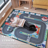 卡威(KIV)儿童地毯爬行垫城市交通场景保暖停车场地垫节日礼物 城市赛道玩具毯