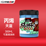 中盛画材 300ML丙烯颜料室外墙绘DIY手绘画鞋美甲大瓶桶装 天蓝美术写生