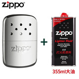 ZIPPO怀炉加油暖手宝原装 新款美版触燃式保温暖手炉 送男友女友礼物 银色怀炉+355ML油