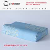 斯康宫（SIKANGGONG） 泰国乳胶枕套 纯棉冬季保暖透气四季通用成人高低美容蝶形蓝色 波斯风情 60*35*10/12 一对