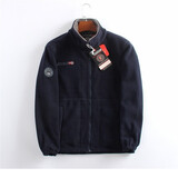 出口挪威订单双面摇粒绒夹克外套男女款加绒加厚抓绒衣秋冬款男 999 藏青 【加绒加厚】 M码 建议140-160斤