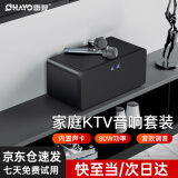 雷登（OHAYO）s10家庭KTV音响套装全套蓝牙音箱卡拉ok机电视练歌客厅无线麦克风话筒唱歌机家用K歌 黑色