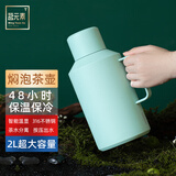 茗元素（MINGYUANSU） 小钢炮旅行焖茶壶保温壶家用2000ml不锈钢316户外旅行车载便携壶 小钢炮2000ml焖茶壶-蓝色 2000ml 小钢炮焖茶壶