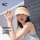 VVC成毅同款遮阳帽夏季男女户外骑行太阳帽女神帽遮脸防紫外线防晒帽 【青春款】日光橙 可调节