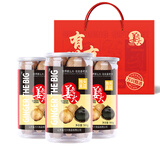 姜老大黑蒜1000g礼盒装黑蒜独头黑蒜头黑大蒜发酵即食黑蒜罐装黑大蒜 3瓶送礼品盒