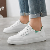 回力 Warrior 休闲鞋男经典小白鞋百搭板鞋子男士户外舒适轻便运动鞋男透气男鞋 WXY-L319N 白绿 39