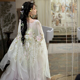 十三余小豆蔻儿[风祈春至]春季重工刺绣粉紫大袖衫吊带裙汉服女 改良大袖衫(双层) 现货 S