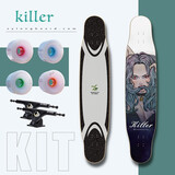 战翼 专业长板滑板dancing成人男女生舞板公路儿童初学者通用滑板四轮 112cmKit killer 整板