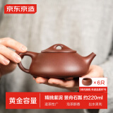 京东京造宜兴紫砂壶手工【原矿紫泥】煮茶泡茶壶茶具 景舟石瓢壶 220ml