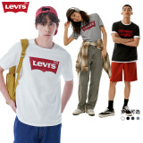 Levi's【全新升级】李维斯新版情侣同款短袖T恤logo印花 白色0000 L