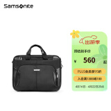 新秀丽（Samsonite）男士生日礼物 新秀丽商务公文包 大容量男士笔记本电脑手提包 BP0 黑色 男士公文包