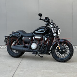 车兰达二手奔达金吉拉300灰石300双缸水冷哈雷复古太子巡航摩托车可上牌 黑色 可以过户上牌
