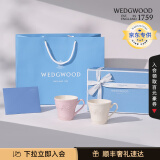 WEDGWOOD欢愉假日马克杯情侣对杯杯子水杯咖啡杯高颜值 欢愉假日粉白马克杯 2个 350ml