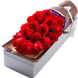 Para Ella玫瑰速递香皂花束鲜花同城配送情人节生日礼物送女友 19朵红玫瑰鲜花礼盒
