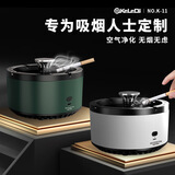 多功能智能烟灰缸家用小型空气净化器除烟味神器礼品厂家批发 USB款白色