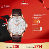 天梭（TISSOT）瑞士手表 俊雅系列腕表 皮带石英男表 T063.610.36.038.00