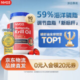 NYO3磷虾油 阿蒙森南极磷虾油90粒 无腥易吞服磷脂鱼油omega-3呵护心脑眼降血脂 原装进口 【强效降血脂】阿蒙森磷虾油90粒 磷虾油