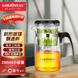 金灶（KAMJOVE） 飘逸杯茶道杯玻璃茶壶泡茶壶茶具玲珑杯泡茶器茶壶玻璃壶花茶壶 TP-120（200ml）