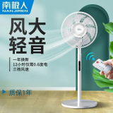南极人（NANJIREN） 南极人立式七叶大风量落地扇家用低噪电风扇台式简约电扇遥控定时风扇 落地扇遥控香薰款【7叶】+台立两用 白色款