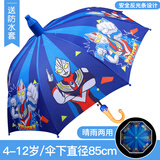 诗佩琪（SVORIAHI）儿童雨伞男孩男童遮阳太阳伞小学生上学专用自动长柄防晒伞 反光条黑胶款1把
