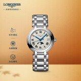 浪琴（LONGINES）瑞士手表 心月系列 月相石英钢带女表L81154716