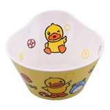 五和（WUHE）儿童碗餐具套装宝宝碗勺卡通碗勺家用吃饭辅食碗库洛米奥特曼饭碗 抗菌小黄鸭碗深碗450ml