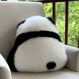 星昌旺 熊猫抱枕 仿狐狸毛腰靠垫可爱毛绒玩偶睡觉沙发靠枕飘窗椅 熊猫背影含芯