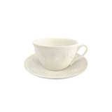 WEDGWOOD威基伍德欢愉假日树莓浮雕陶瓷咖啡茶杯碟套装 新年礼物送礼 欢愉米白杯碟