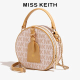 MISS KEITH法国品牌女包轻奢大牌包包女包2024新款生日礼物斜挎包女士手提包 米白色