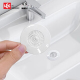 LEC日本地漏过滤网卫生间浴室浴缸下水洗手池洗脸盆毛发头发防堵神器 洗漱台过滤网*1包(5枚)