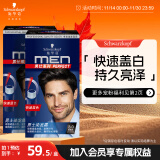 施华蔻（Schwarzkopf）男仕染发霜3.0棕黑色*2 男士专用染发剂染黑盖白发 染黑显色快