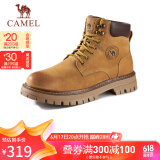 骆驼（CAMEL）男士马丁靴户外情侣高帮大黄靴 GE122W7757T 金黄 39