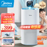 美的（Midea）【小蓝鲸600】无雾加湿器除菌卧室婴儿家用办公室桌面加湿净化空气大面积商用保湿雾化器生日礼物