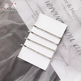 番易发夹/一字夹/带钻A1p501-少女淑女边夹侧边夹刘海碎发夹子甜美 银钻一字夹4只