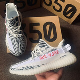 音奈音贾基椰子鞋男350满天星休闲鞋夏季莆田鞋运动网面软底跑步鞋 白斑马【真爆蓝盒装】 42