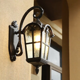 圣德艺户外壁灯防水庭院室外欧式过道楼梯别墅装饰走廊大门阳台墙壁灯 7寸-倒挂-灯体总高43.5cm+10瓦