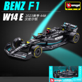 比美高（Burago） f1赛车奔驰W14汉密尔顿44号2023方程式汽车模型仿真合金车模玩具