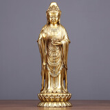 铜欣祥 观音菩萨佛像铜像玄关摆件公司开业乔迁新居礼品家用 38#南海观音