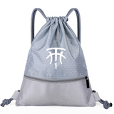 篮球包抽绳袋双肩收纳训练包运动健身瑜伽游泳防水包足球袋钉鞋包 银色 大号(可以装篮球足球)