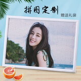 心生忆 照片拼图定制diy印真人相片定做拼图相框相册生日礼物送男女朋友 A4木质拼图+PVC框+礼袋