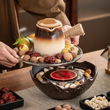 瓷友茗围炉煮茶家用室内全套电陶炉煮茶器陶瓷炭火烤奶罐罐壶