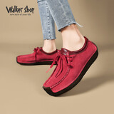 Walker Shop奥卡索健步鞋女单鞋平底牛皮蜗牛鞋舒适妈妈休闲豆豆鞋女M012001