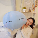 乐淘漫社利姆露周边史莱姆抱枕萌王团子靠垫床头圆形公仔玩偶二次元卡通软 【羞涩款】史莱姆 45厘米中号可拆洗