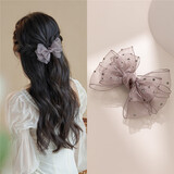 奇美拉（CHIMERA）甜美后脑勺发夹蝴蝶结马尾一字夹半扎发饰头饰女新年礼物