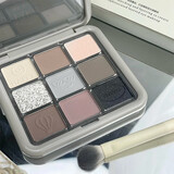 NOVO九色眼影盘珠光亮晶晶闪闪哑光低饱和大地色学生党平价烟熏妆眼影